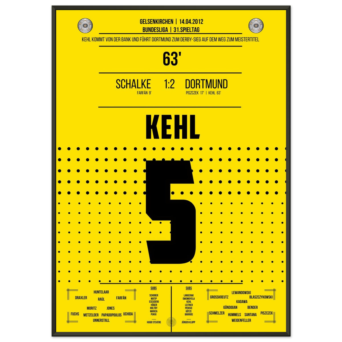 Kehl trascina Dortmund alla vittoria nel derby sulla strada verso il titolo
