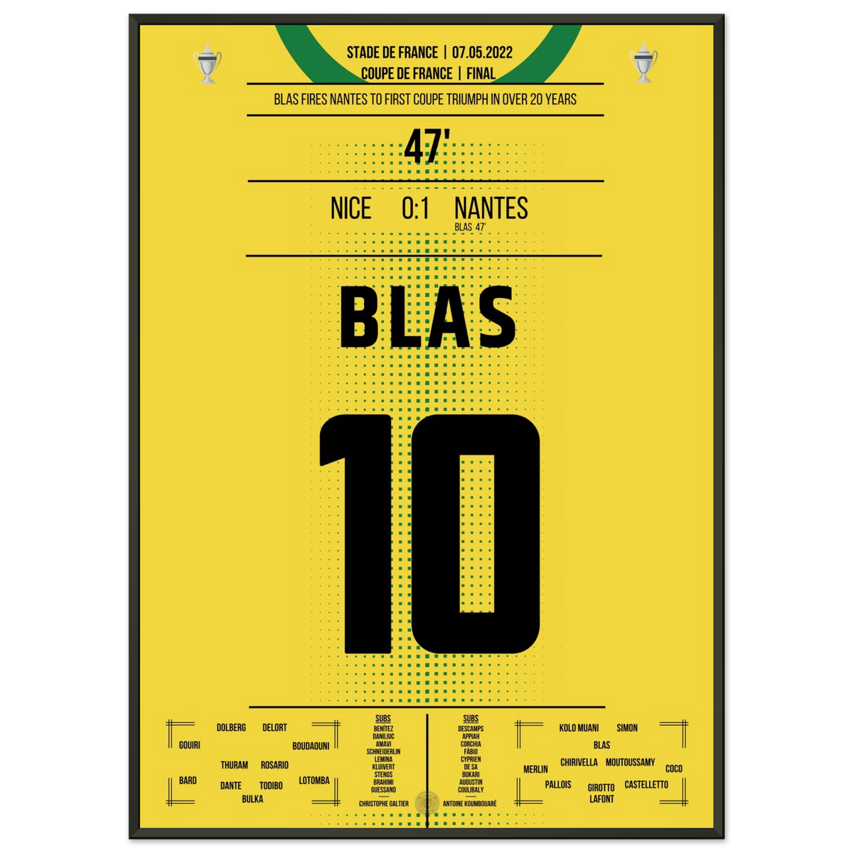 Blas propulse Nantes vers la victoire en coupe en 2022