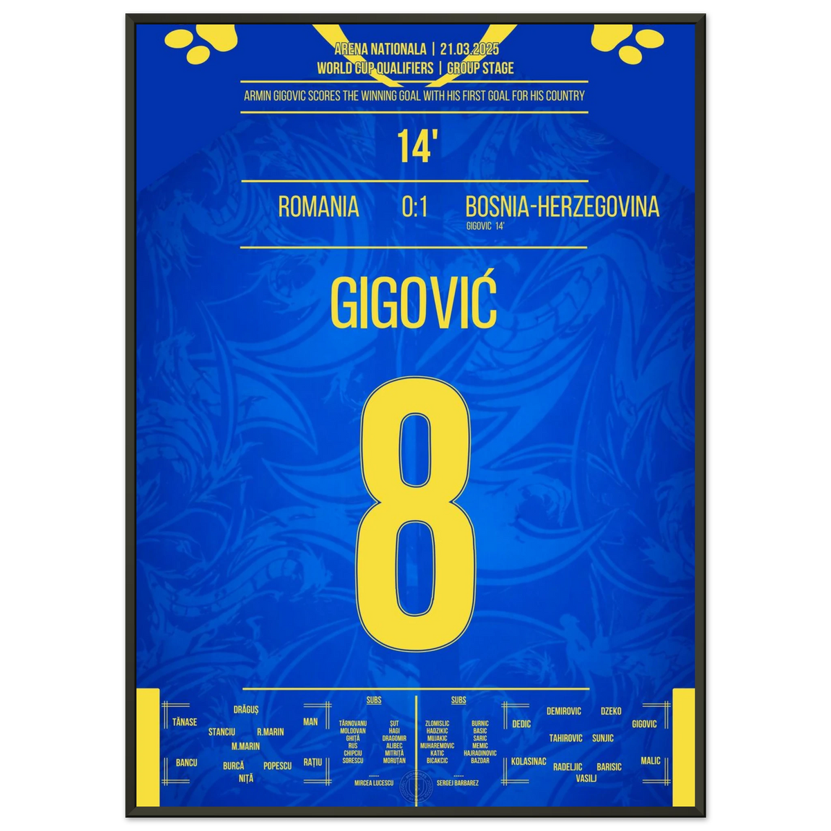 Gigovic's First International Goal for Bosnia