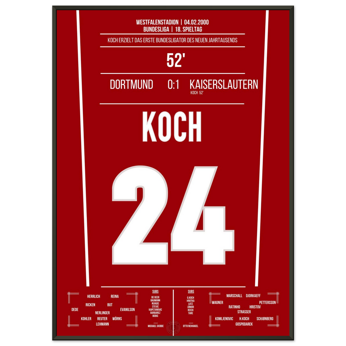 Koch segna il primo gol di Bundesliga del nuovo millennio