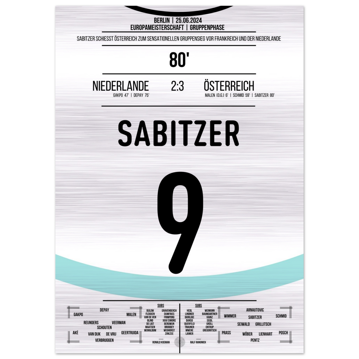 Sabitzer trascina l'Austria al successo nel girone all'EM – Metal Edition