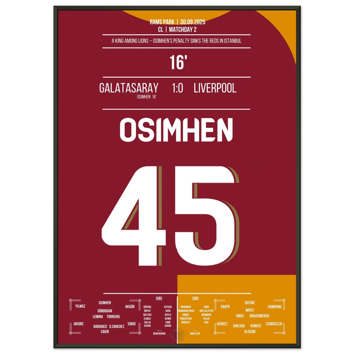 Osimhen diventa un leone – il Galatasaray doma il Liverpool!