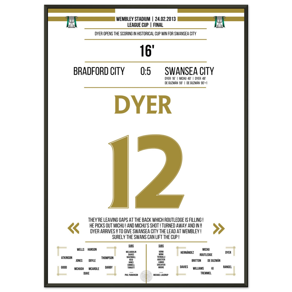 Dyer scores in Swansea's historic cup win in 2013