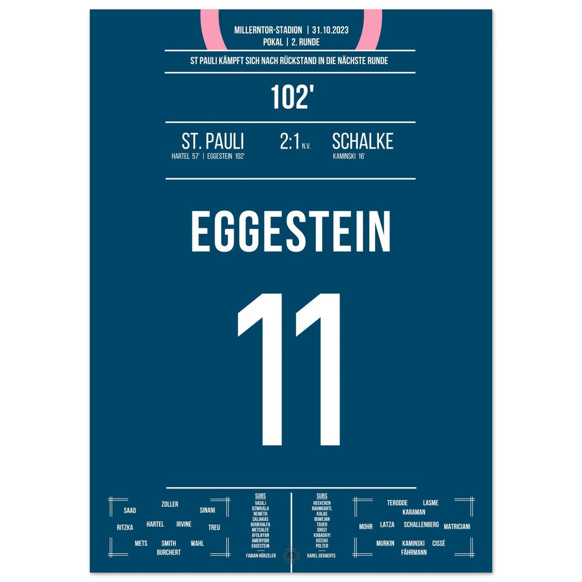 Il gol di testa di Eggestein contro lo Schalke in coppa nel 2023