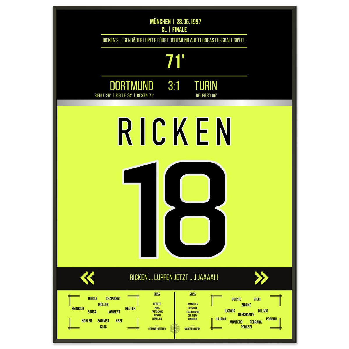 Il leggendario pallonetto di Ricken nella finale di CL 1997