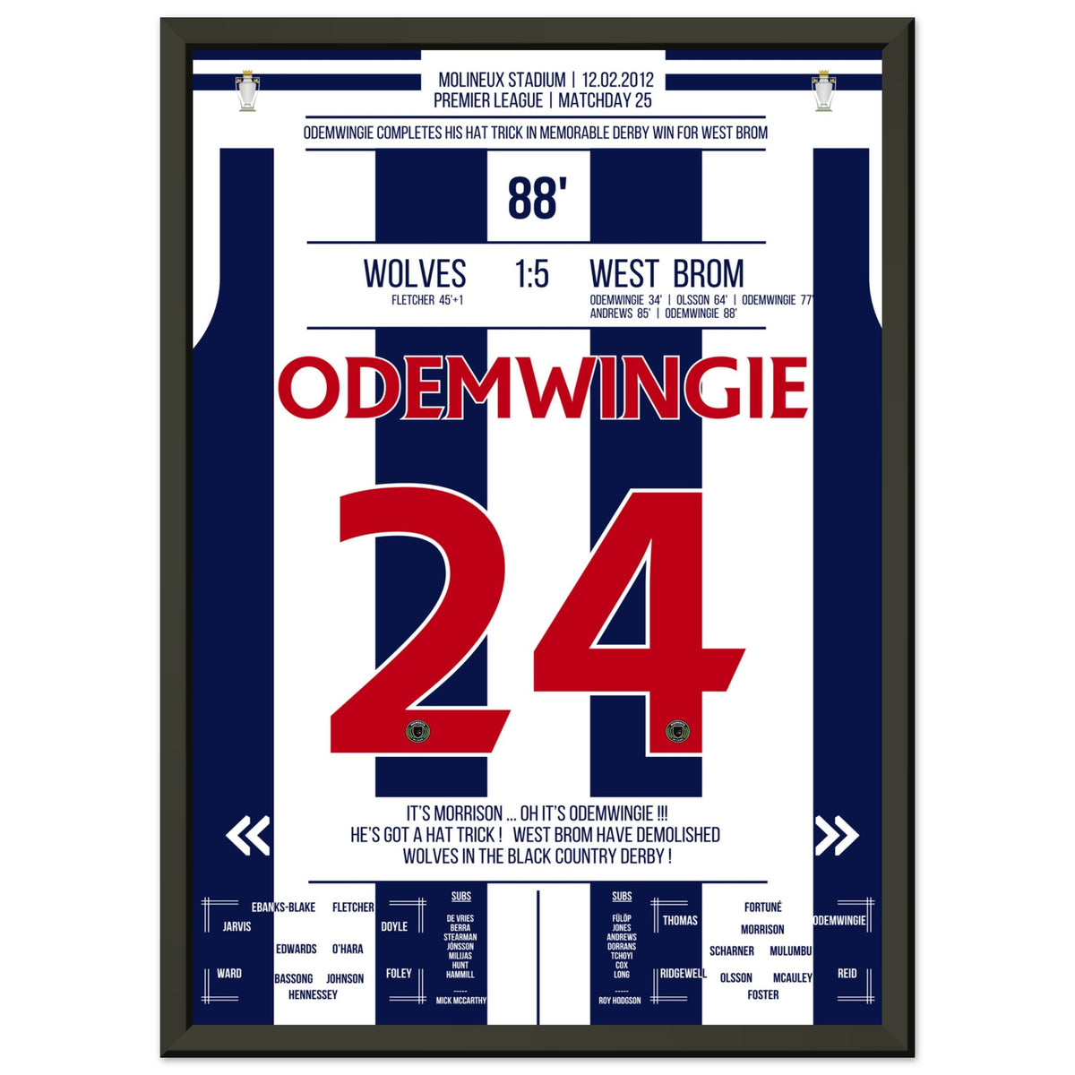 Odemwingie marque un triplé lors de la victoire du Black Country Derby pour West Brom