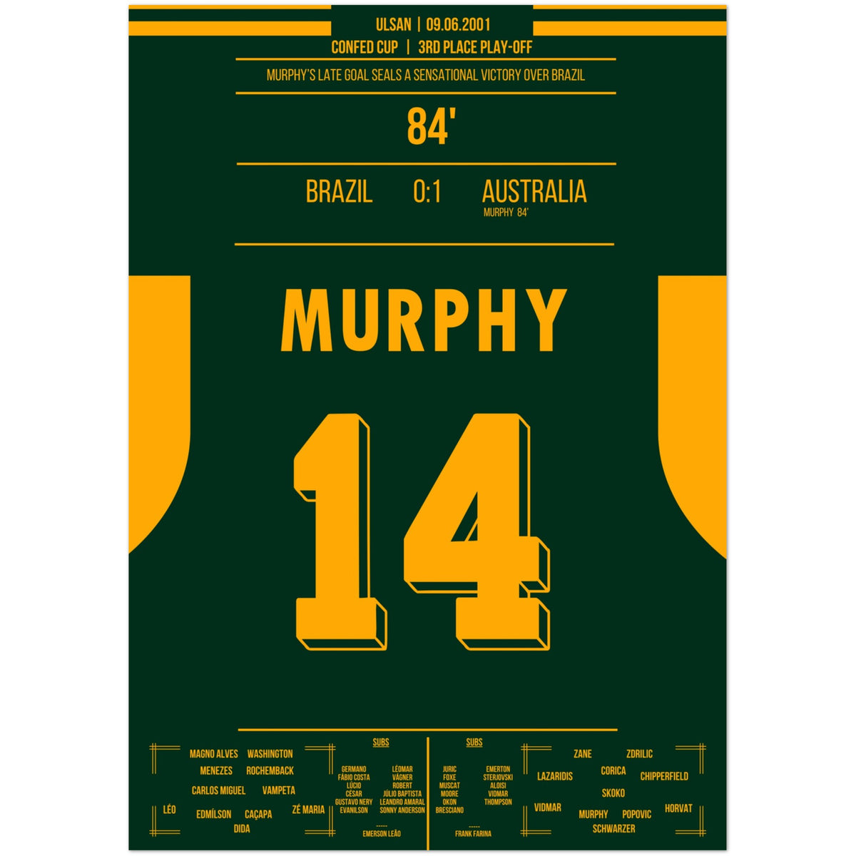 Murphy's late winner against Brazil 2001