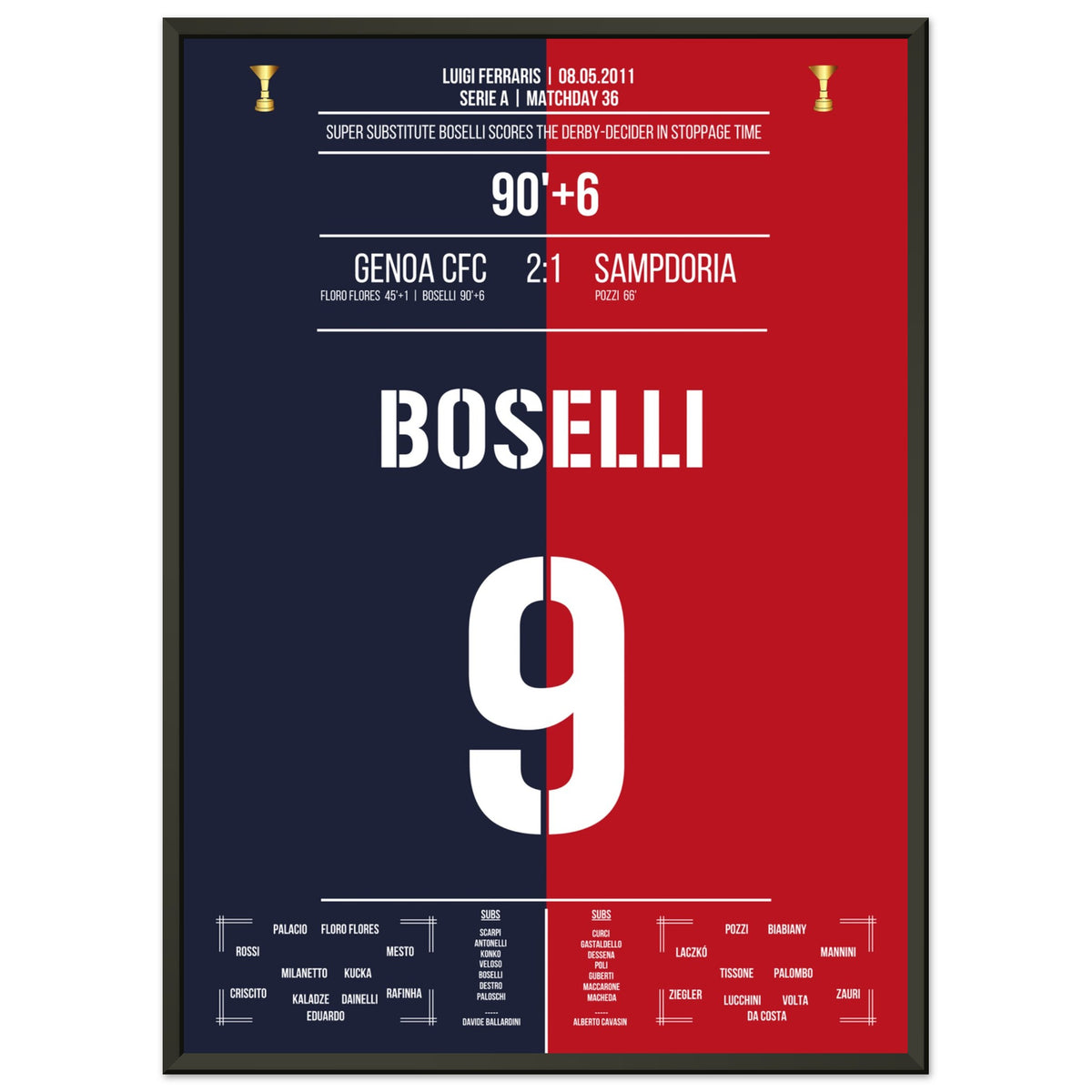 Boselli scores in stoppage time to settle the derby in 2011