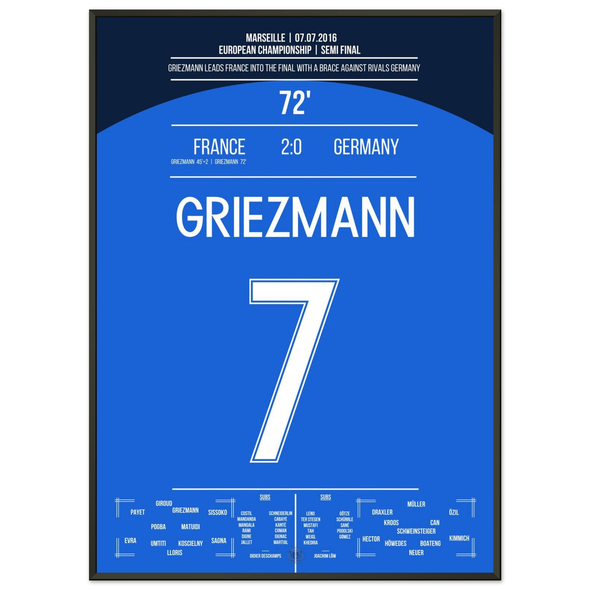 Griezmann fires France into the European Championship final
