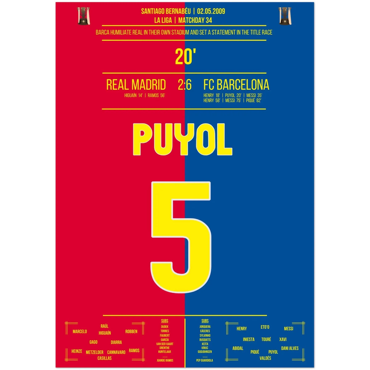 Démonstration de force du Barça au Bernabéu en 2009 | Le but de Puyol