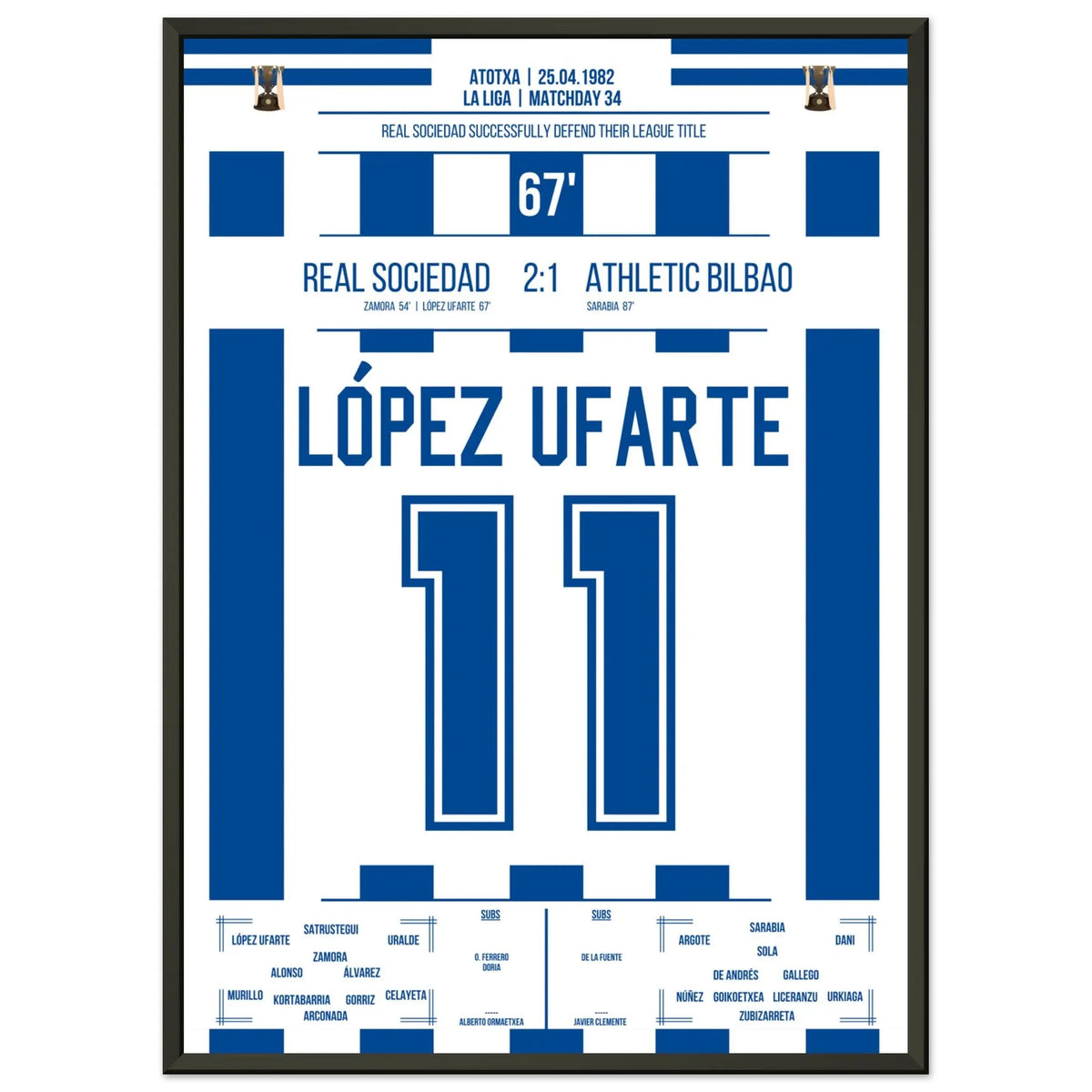 López Ufarte's goal in the 1982 title defence