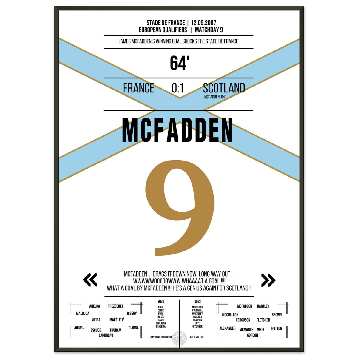 McFadden trascina la Scozia alla vittoria allo Stade de France nel 2007
