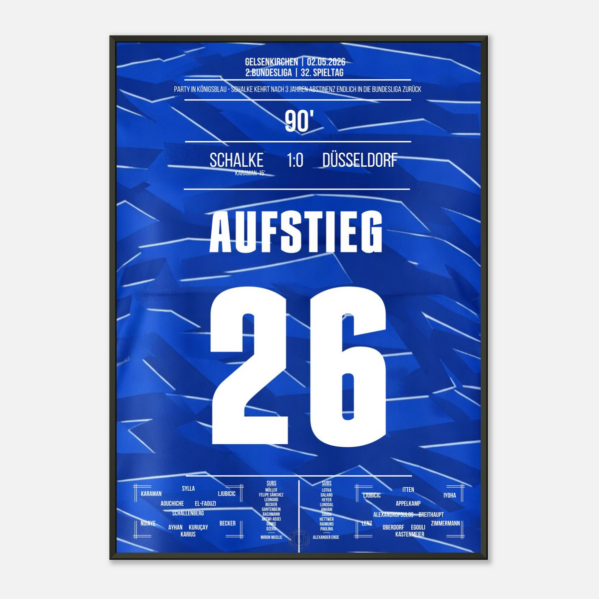 Joy in royal blue! Schalke return to the Bundesliga