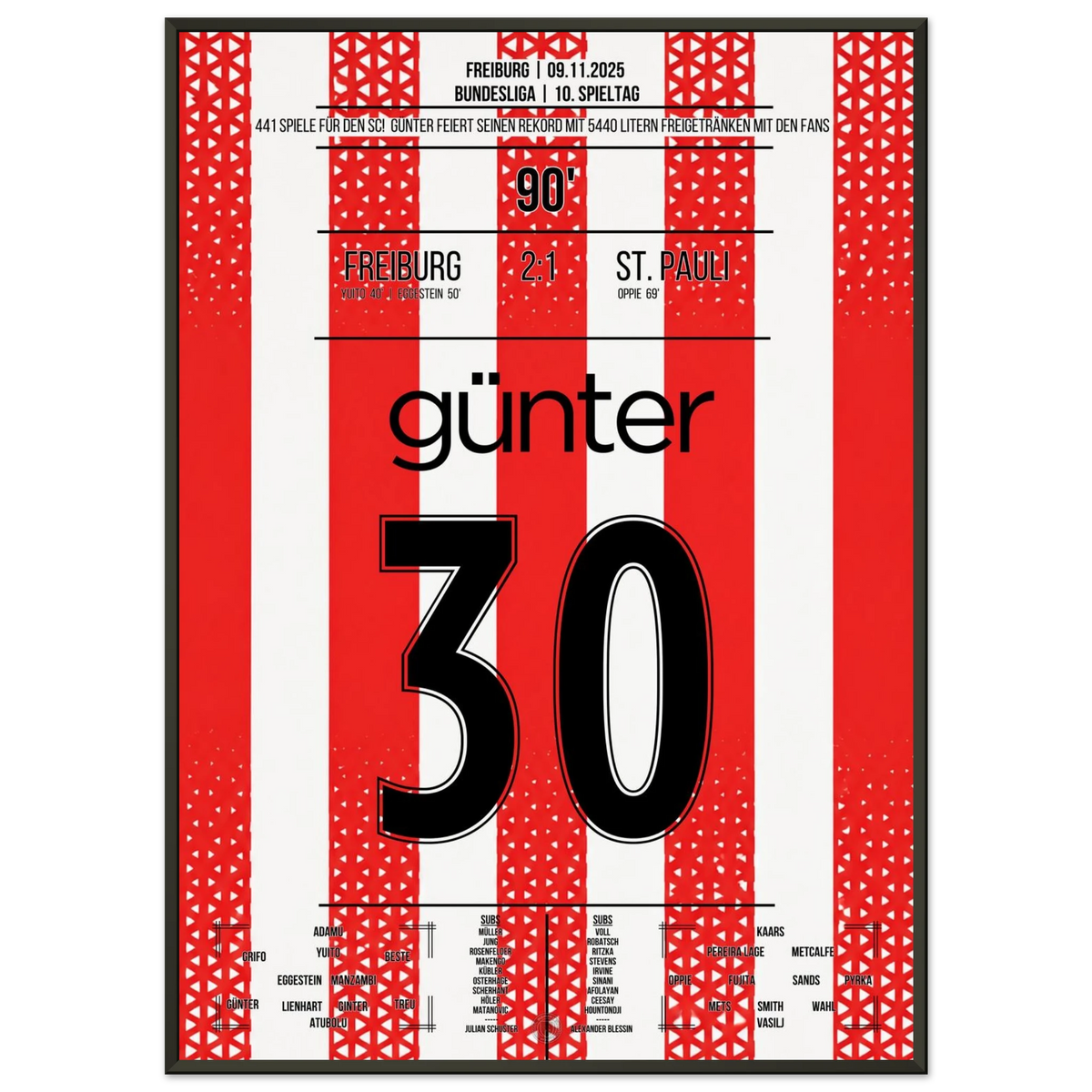 Günter entre dans l’histoire – tourne-disque à Fribourg