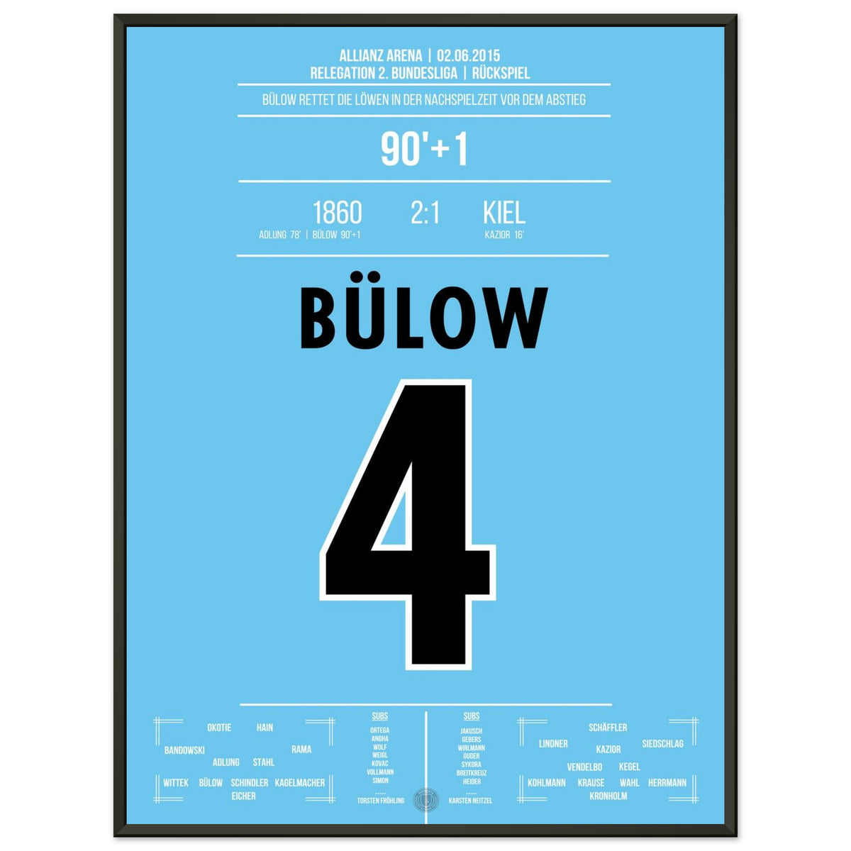 Salvezza all'ultimo secondo! Bülow assicura al 1860 la permanenza in categoria