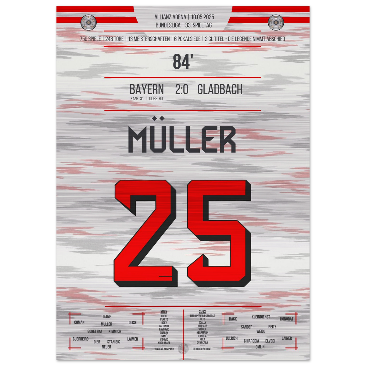 Müller - Una leggenda si congeda – Metal Edition