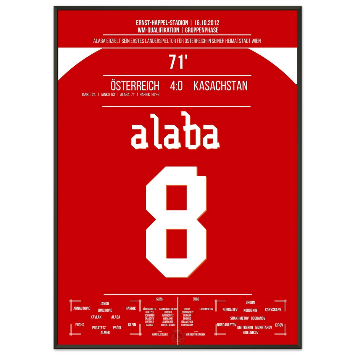 Alaba segna il suo primo gol in nazionale per l'Austria