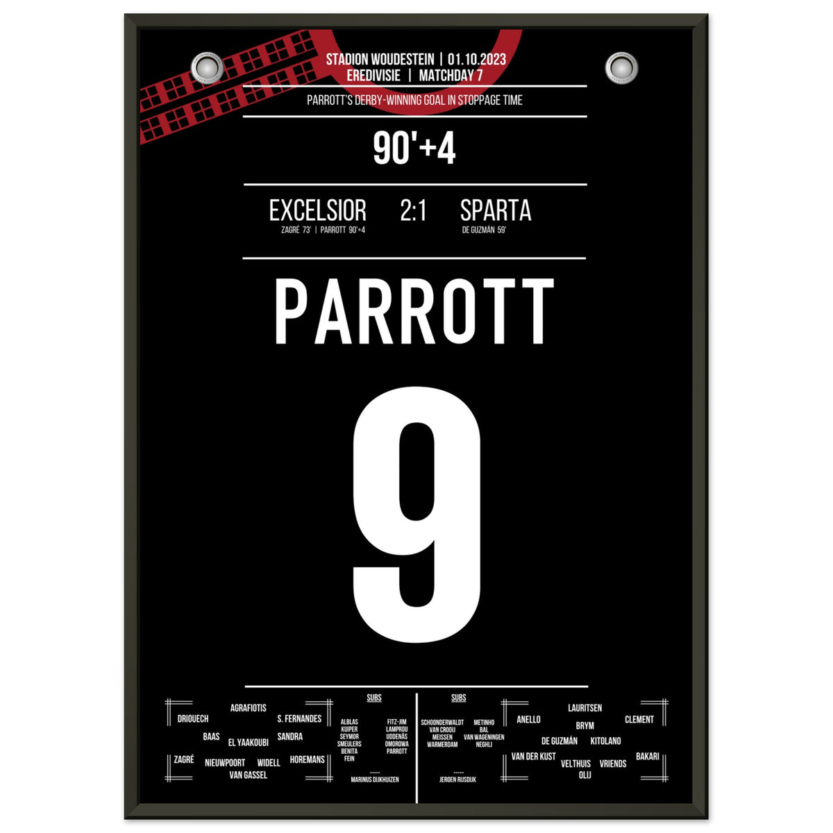 Parrott settles the derby in the final minute for Excelsior