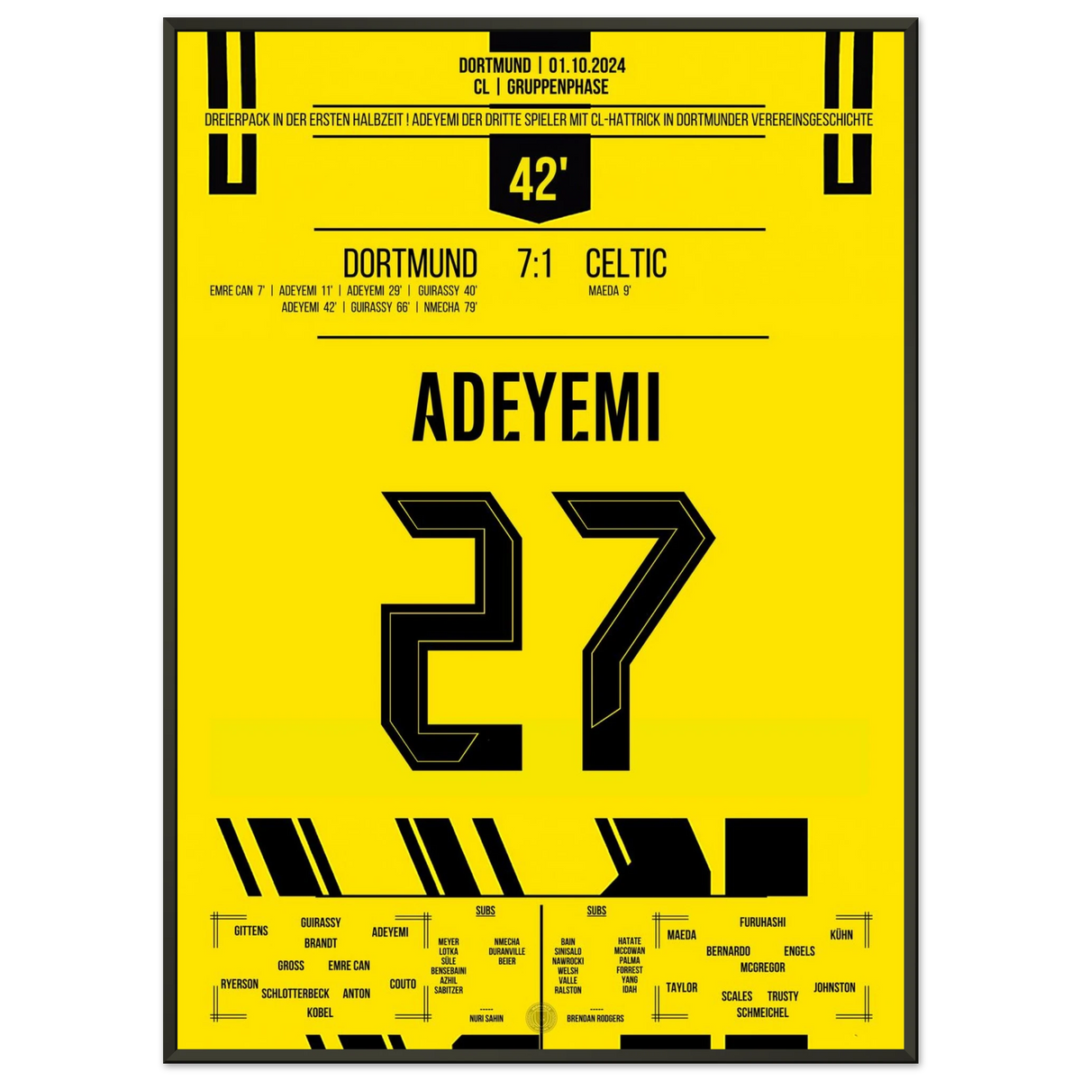 Adeyemi's Hat-Trick Show Against Celtic