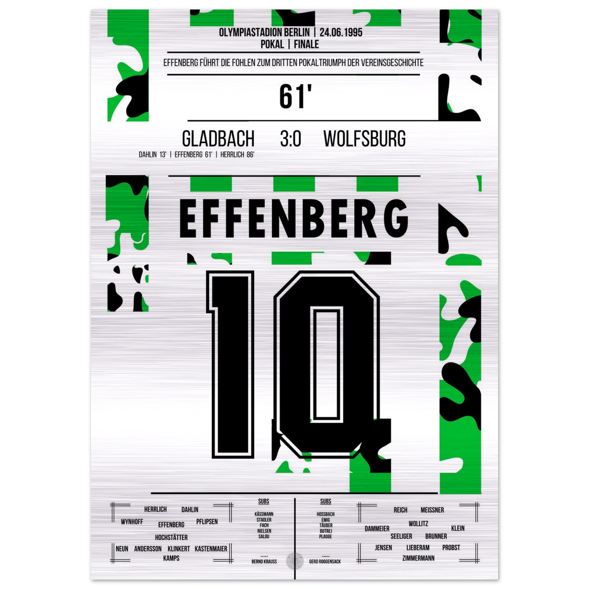 Effenberg zum 2:0 bei Pokalsieg gegen Wolfsburg 1995 – Metal Edition