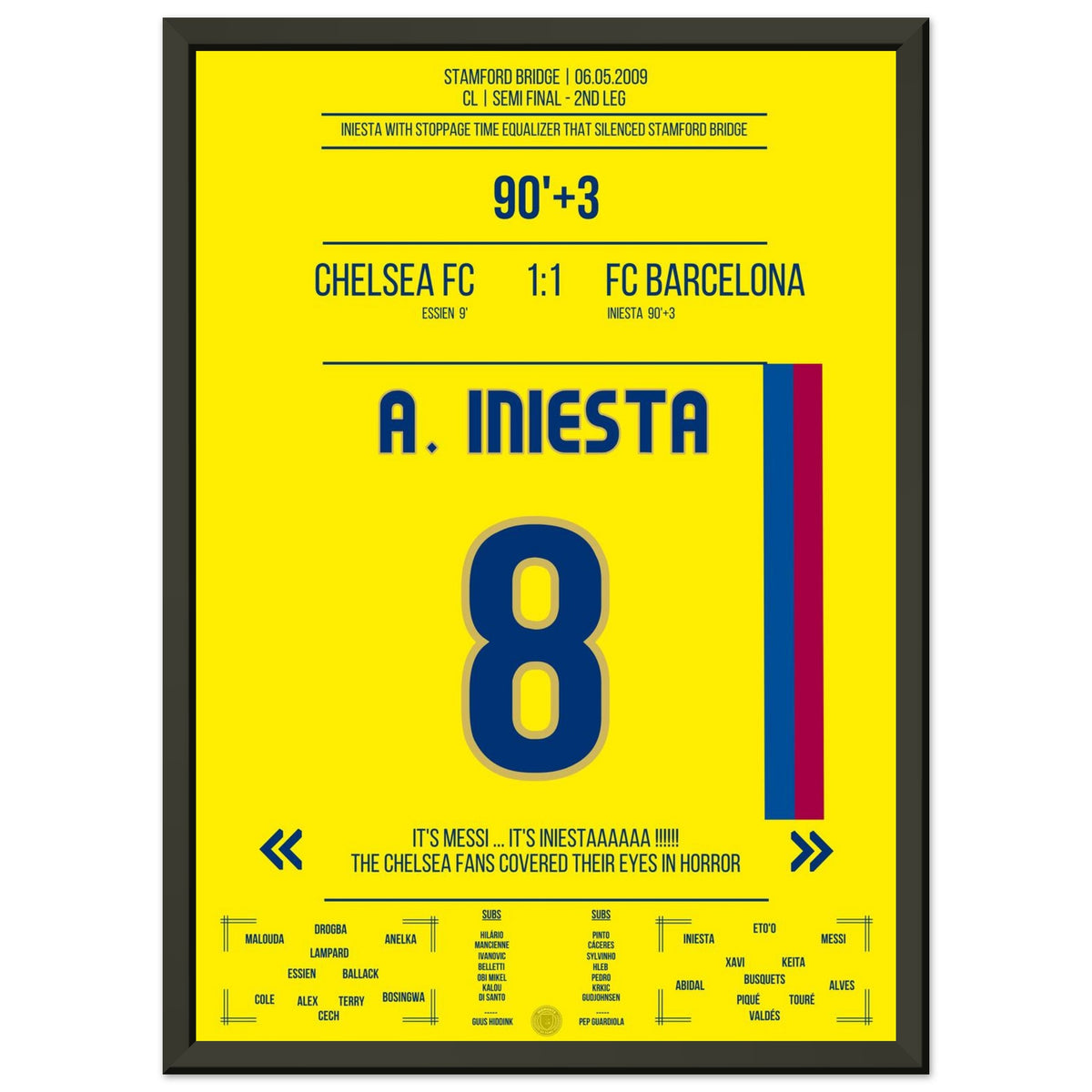 Il gol all'ultimo minuto di Iniesta allo Stamford Bridge