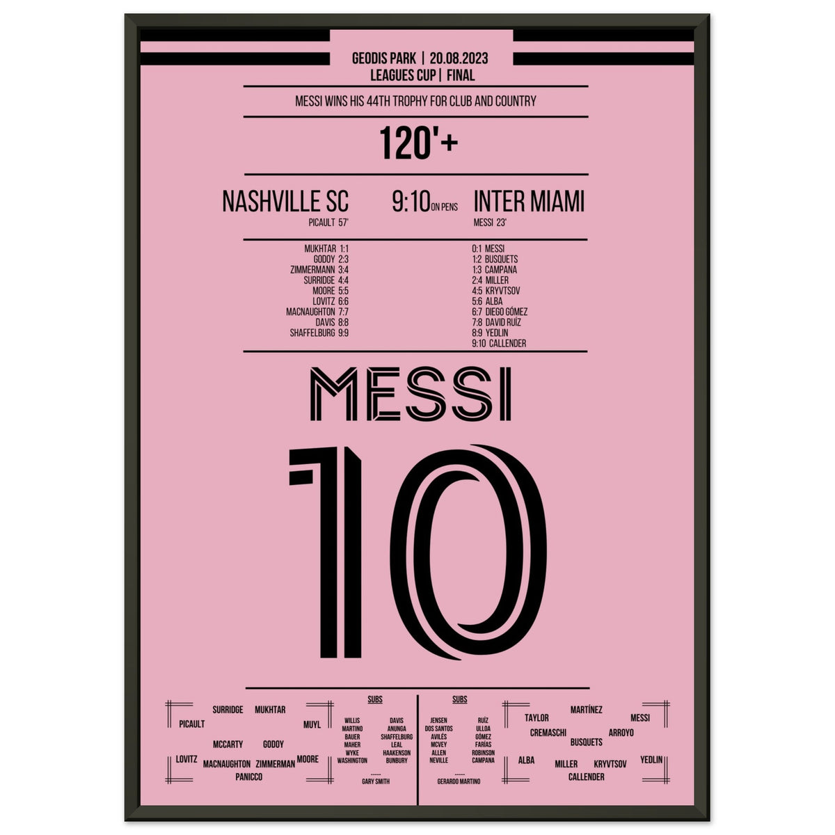 Messi remporte le 44e titre de sa carrière