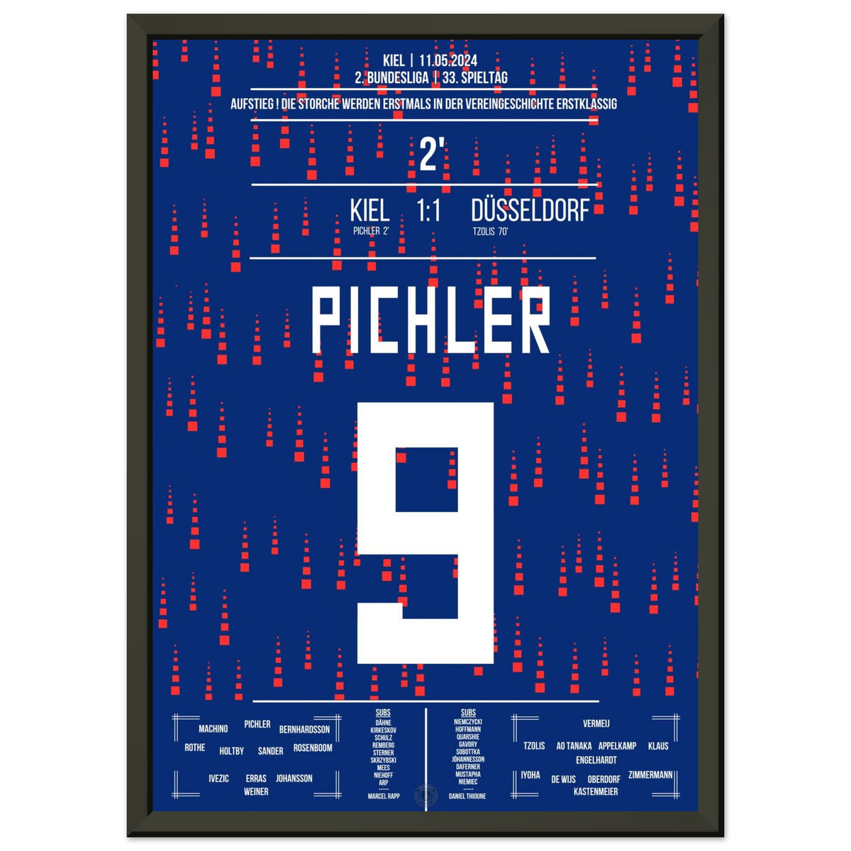 Pichler segna e le cicogne festeggiano la prima promozione in Bundesliga della storia del club.