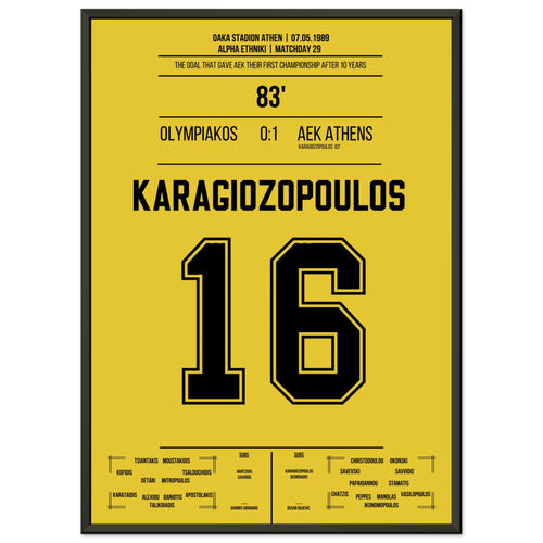 AEK conquista il primo campionato dopo 10 anni nel 1989.