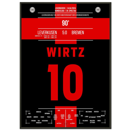 Leverkusen remporte le premier titre de champion de l'histoire du club
