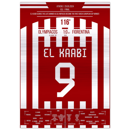 (Metal Print) El Kaabi propulse l'Olympiacos vers son premier titre européen de l'histoire