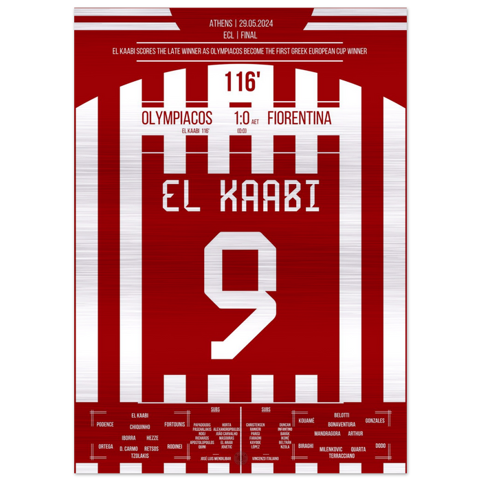 (Metal Print) El Kaabi propulse l'Olympiacos vers son premier titre européen de l'histoire