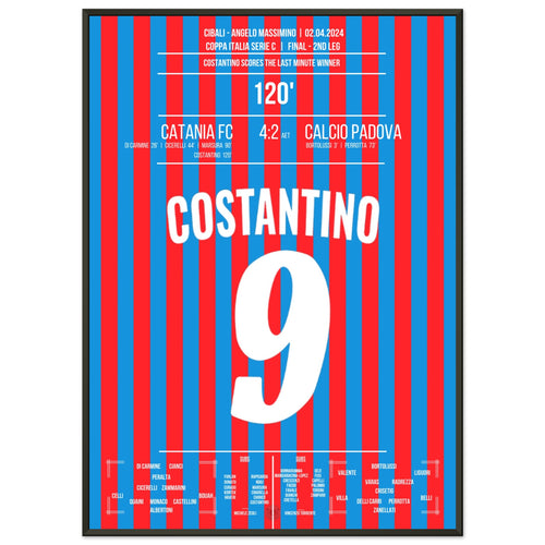 Costantino scores in the last minute to lead Catania to the cup victory.