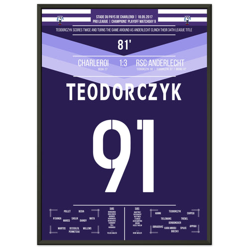 Teodorczyk propulse Anderlecht vers son 34e championnat