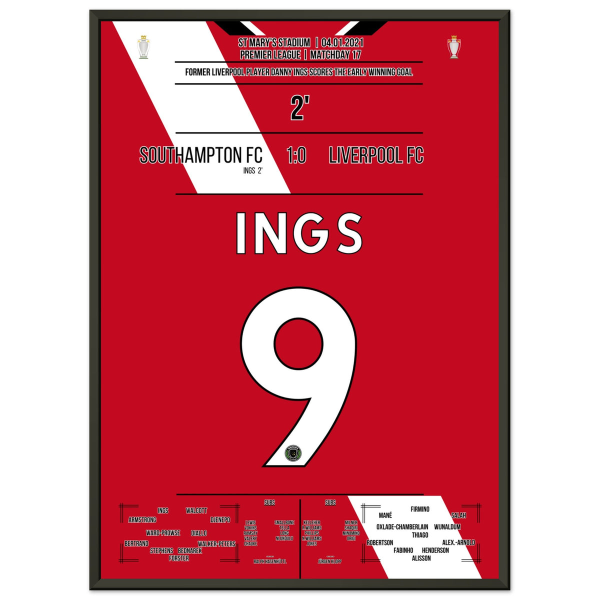 Il gol vittoria di Ings contro il Liverpool nel 2021