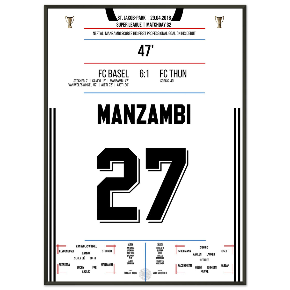 Manzambi marque pour ses débuts professionnels avec le onze de départ