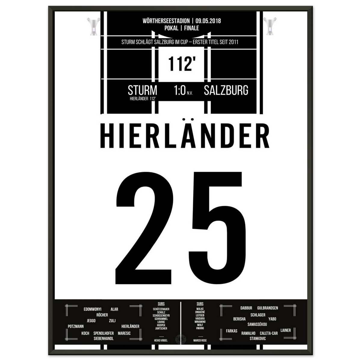 Hierländer trifft in der Nachspielzeit und führt Sturm zu erstem Titel seit 2011