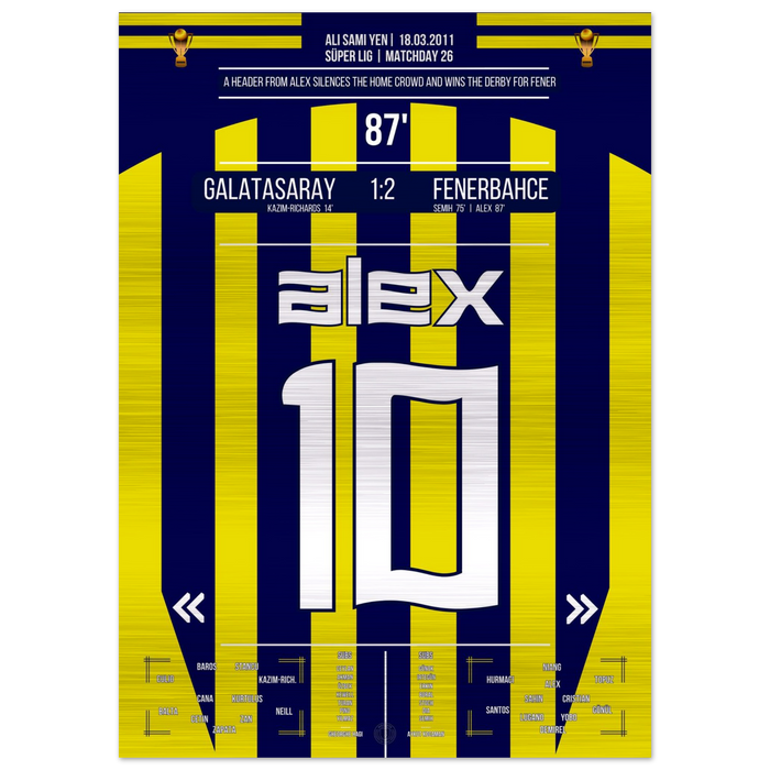 (Metal Print) Alex marque pour remporter le derby pour Fener