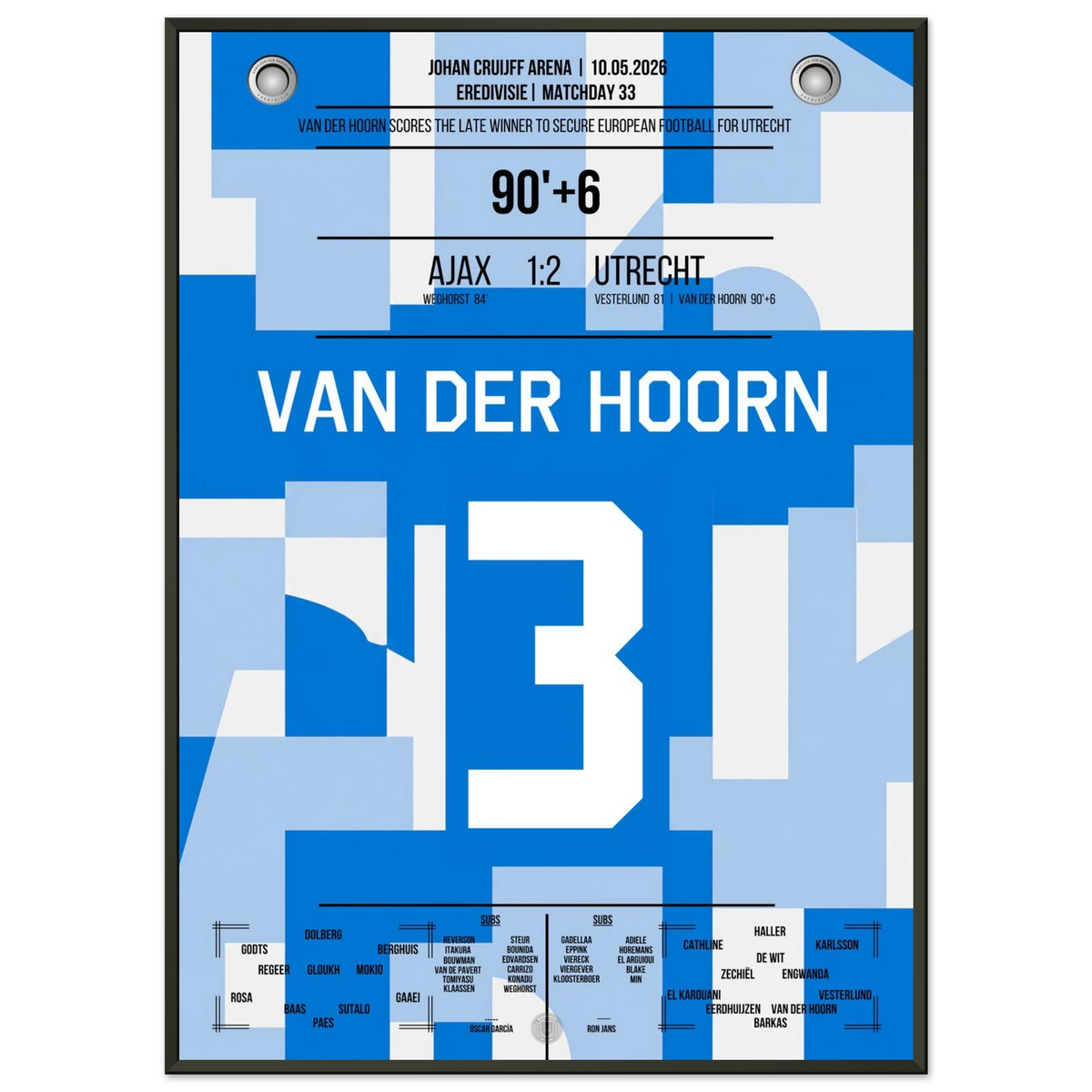 Van der Hoorn se dirige vers Utrecht en Europe