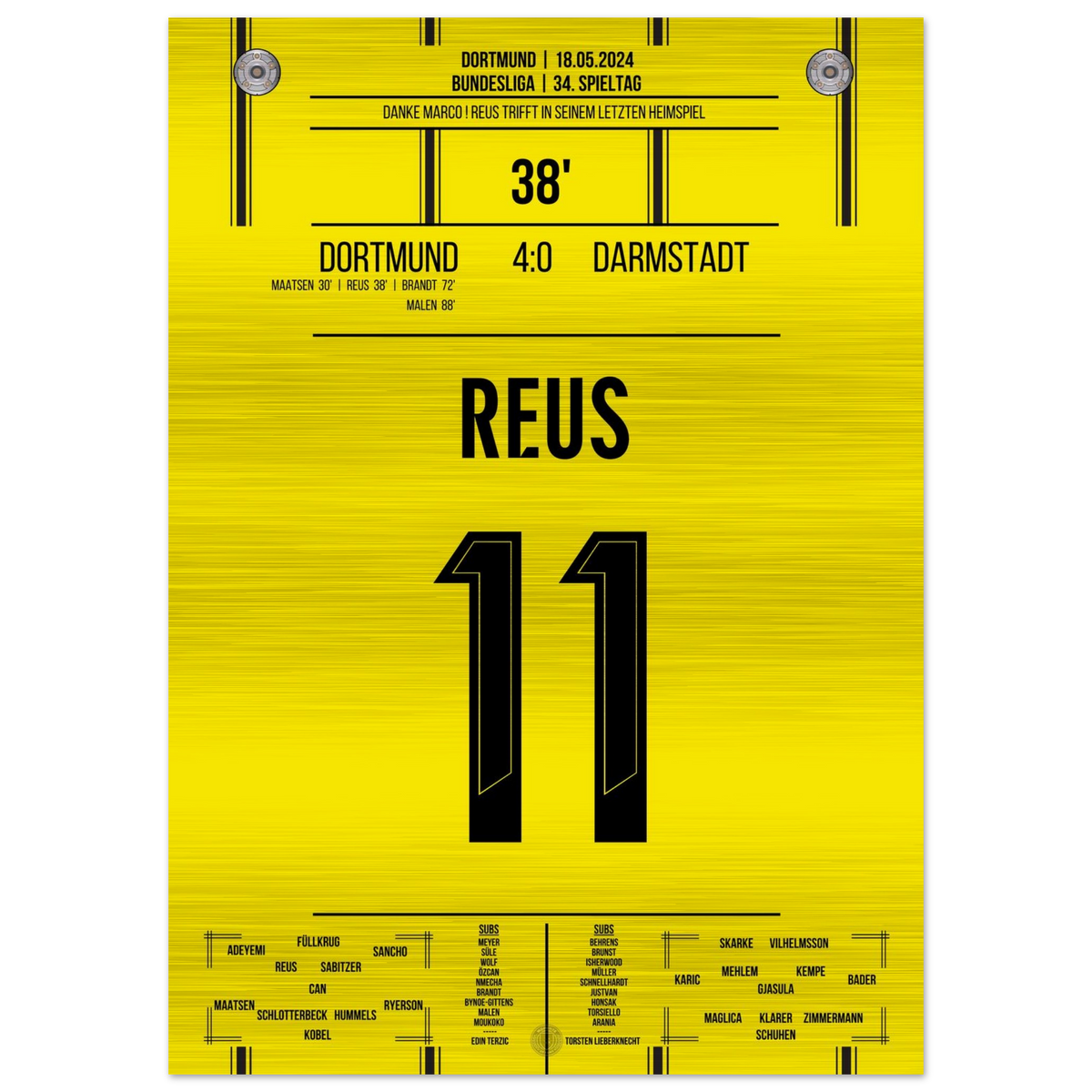 (Metal Print) Reus' Tor zum Abschied 2024