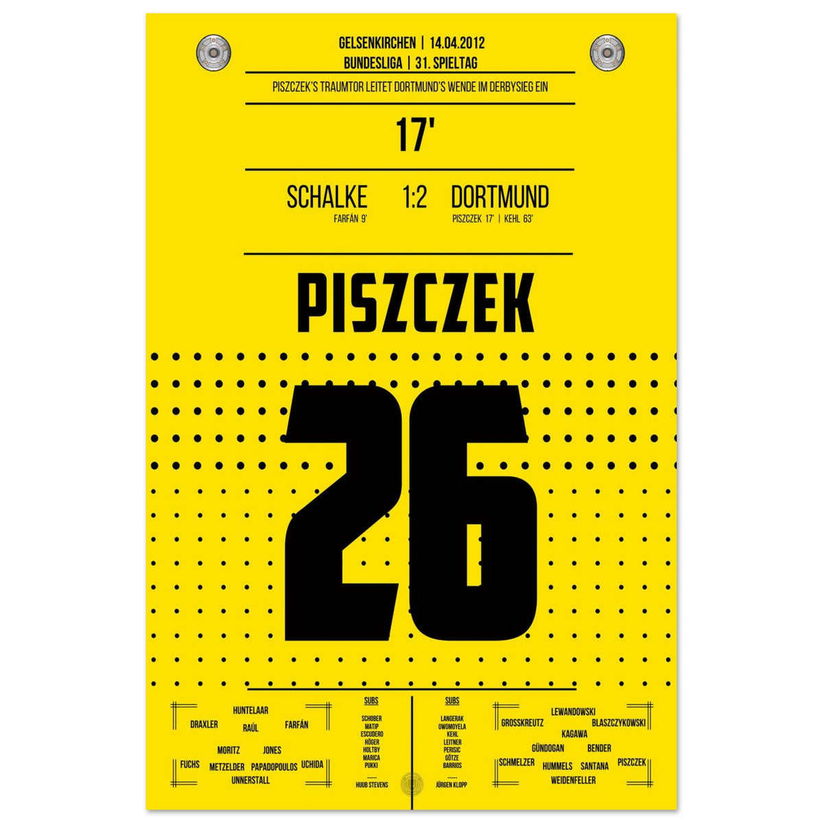 Le but rêvé de Piszczek marque le revirement de la victoire dans le derby contre Schalke