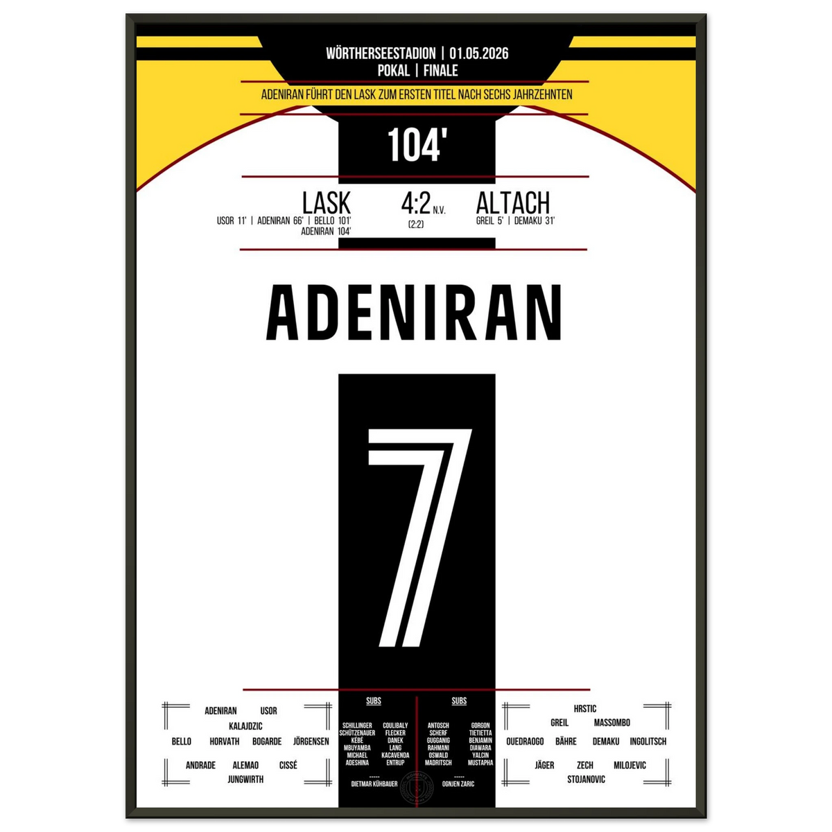 Erster Titel nach 61 Jahren! Adeniran trifft doppelt zum Cup-Sieg