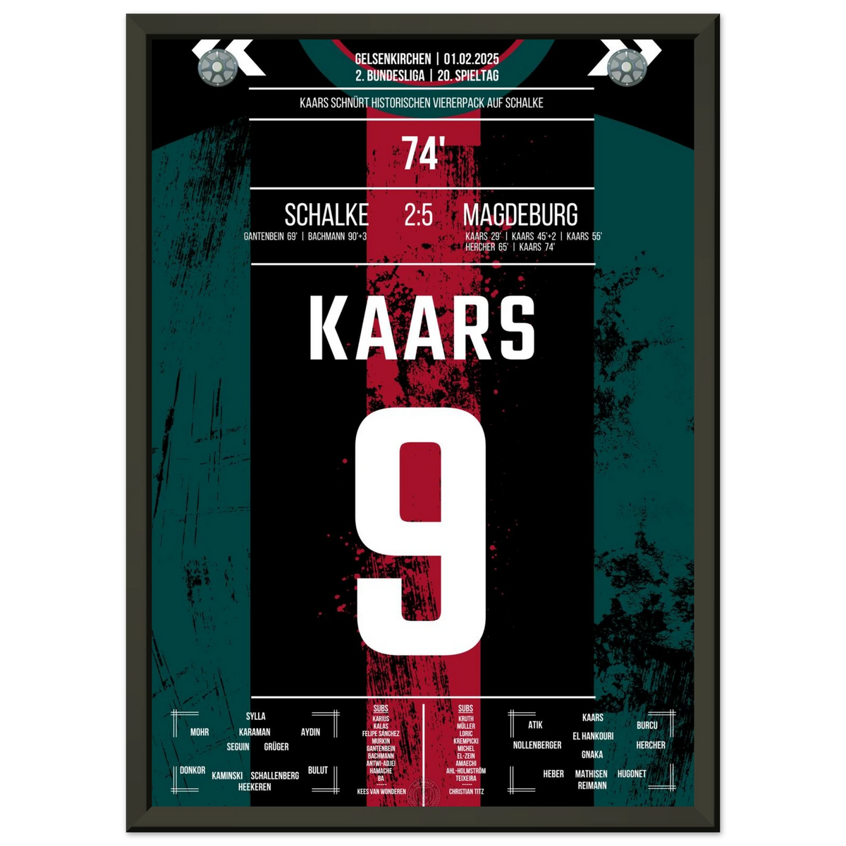 Kaars avec un pack de quatre à Schalke
