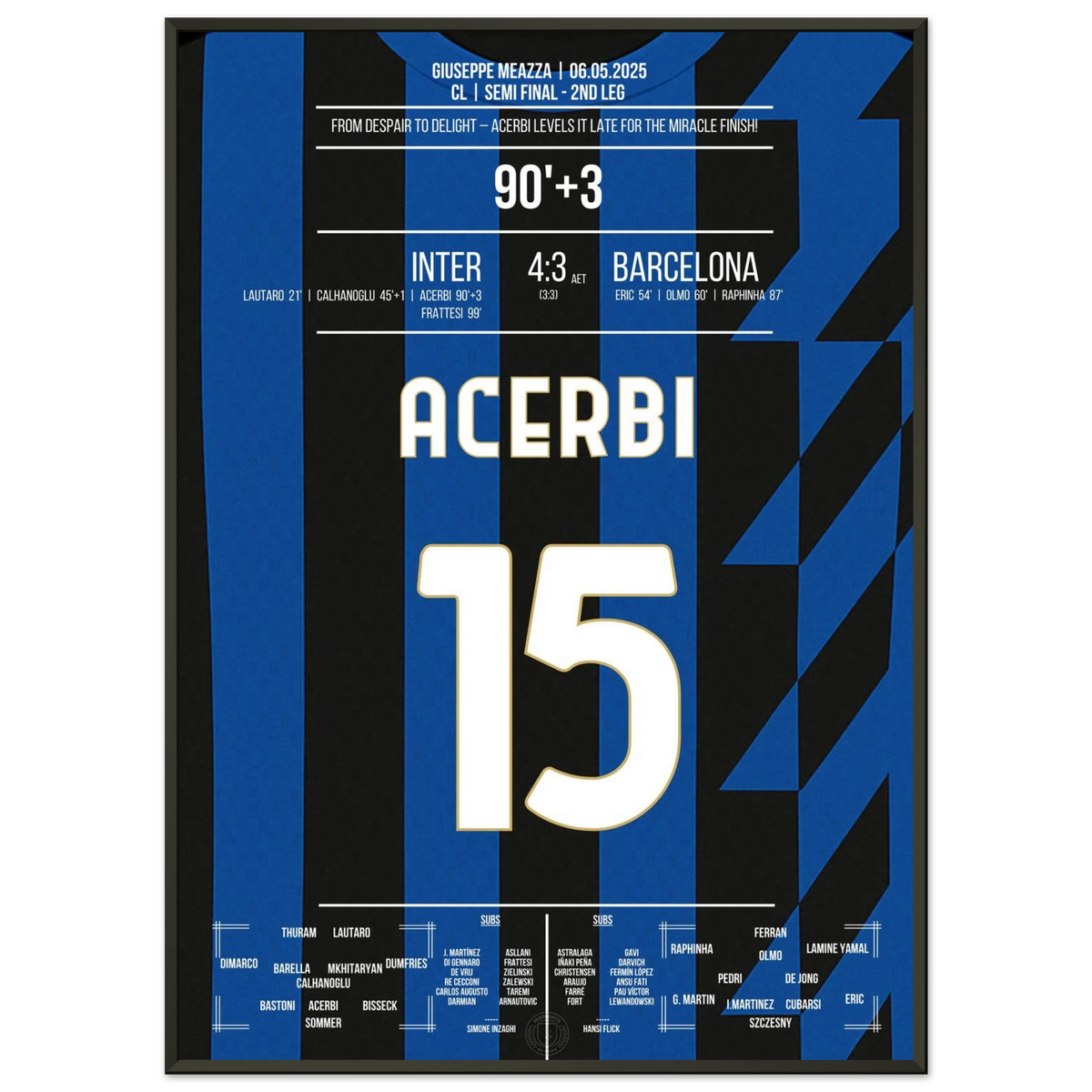 Acerbi choque le Barça à la dernière seconde