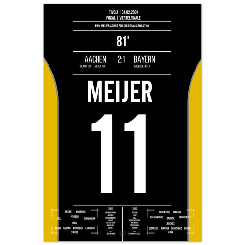 Meijer heads Aachen to cup sensation against Bayern 2004