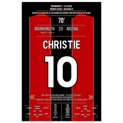 Christie segna dopo un perfetto calcio piazzato