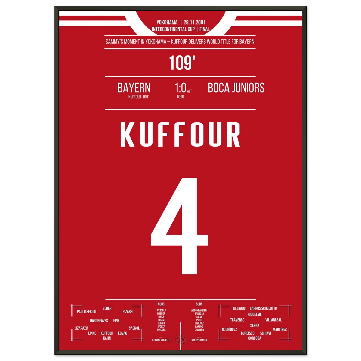 Kuffour propulse le Bayern vers la victoire lors de la Coupe du monde 2001