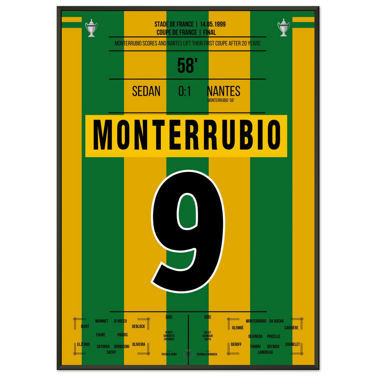 Monterrubio führt Nantes zum Pokalsieg 1999