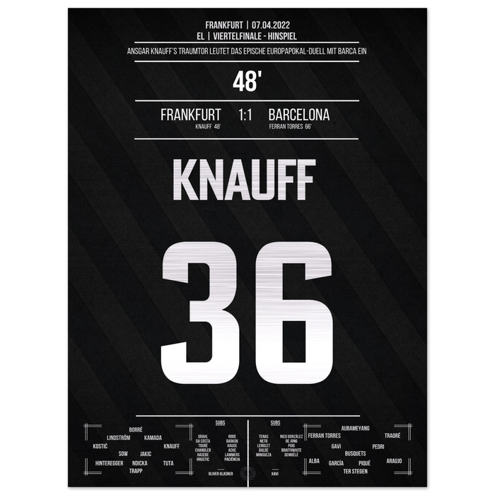 Il gol da sogno di Knauff contro il Barcelona – Metal Edition
