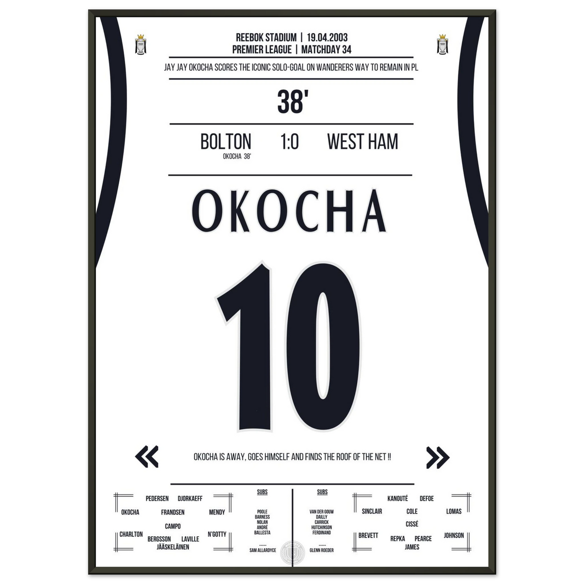 Okocha solo goal for Bolton on the road to survival