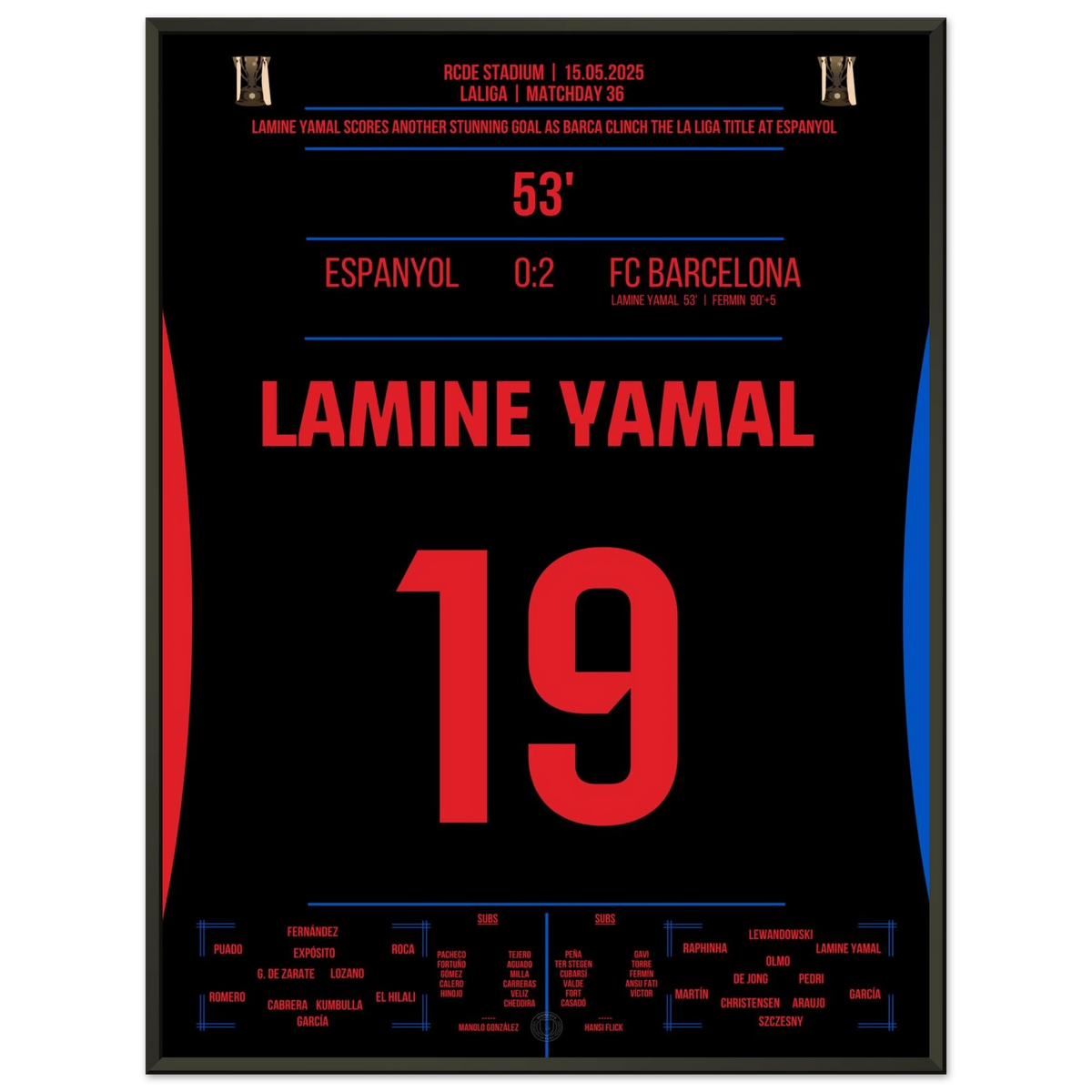 Lamine Yamal schießt Barcelona im Derby bei Espanyol zur Meisterschaft